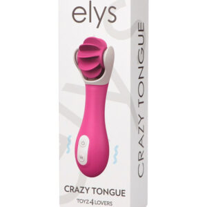 Crazy Tongue – Vibrator Clitoris Waterproof, ABS Premium si Silicon, rotativ, 13.6 cm, Ø 4.3 cm