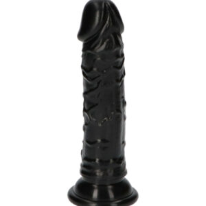 Rino - Dildo realistic cu ventuza, negru, 15 cm