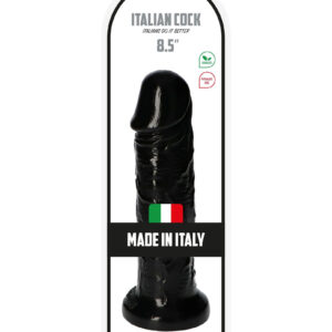 Leone - Dildo XXL cu ventuza, negru, 25 cm