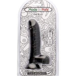 Michelangelo - Dildo realistic cu ventuza, negru, 18 cm