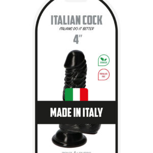 Leo - Dildo realistic cu ventuza, negru 13 cm