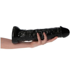 Hercules - Dildo XXL cu ventuza, negru, 33 cm, Ø 7 cm