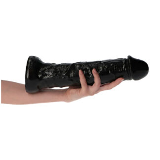 Hercules - Dildo XXL cu ventuza, negru, 33 cm, Ø 7 cm