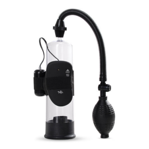 Vibro - Pompa marire penis cu vibratii, cu telecomanda, neagra