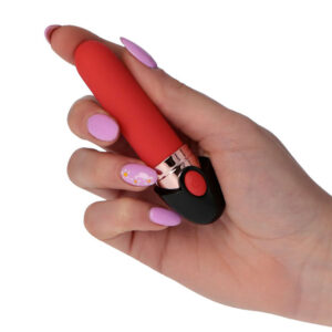 Future – Mini Vibrator Stimulator Clitoris, ABS Premium si silicon, forma de ruj, 10 cm, Ø 2 cm