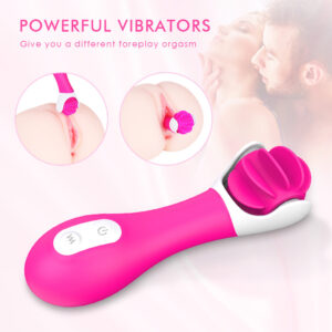 Crazy Tongue – Vibrator Clitoris Waterproof, ABS Premium si Silicon, rotativ, 13.6 cm, Ø 4.3 cm