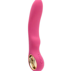 Wave Large – Vibrator Punctul G Waterproof, Silicon Premium, roz, 24 cm, Ø 3.6 cm