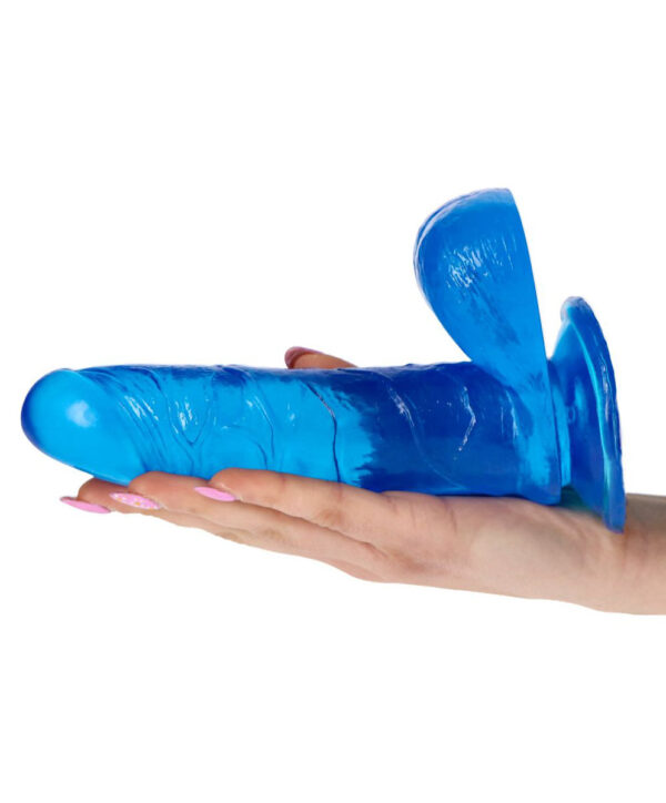 Clear Flavour - Dildo realistic cu ventuza, albastru, 16.5 cm