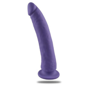 Bendy Rod - Dildo realistic din silicon, cu ventuza, mov, 18 cm