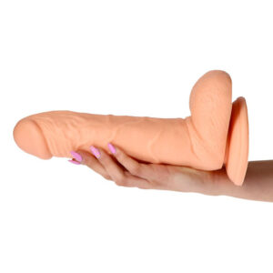 Flesh Emotion - Dildo XXL cu ventuza, culoarea pielii, 25.5 cm