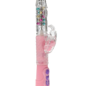 Pink Lady – Vibrator Rabbit Waterproof, Silicon Premium, 28.5 cm, Ø 3.2 cm