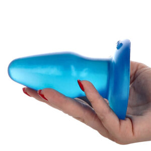 Jelly Milo Butt Plug - Dop anal flexibil, cu ventuza, albastru