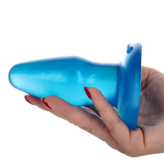 Jelly Milo Butt Plug - Dop anal flexibil, cu ventuza, albastru