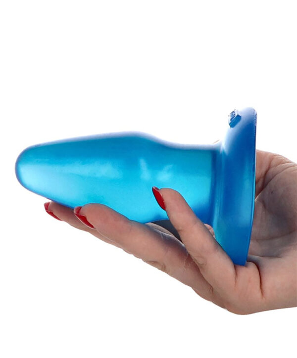 Jelly Milo Butt Plug - Dop anal flexibil, cu ventuza, albastru