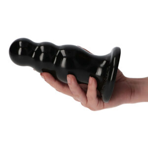Olmo Butt Plug - Dop anal cu ventuza, negru, Large
