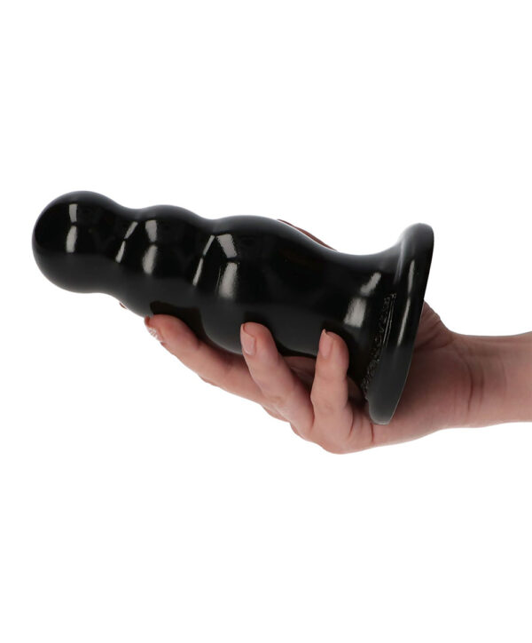Olmo Butt Plug - Dop anal cu ventuza, negru, Large