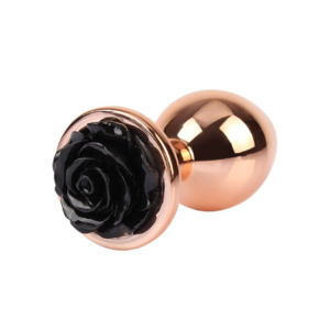 Evil Rose Butt Plug - Dop anal metalic, medium, auriu Ø 3,3 cm