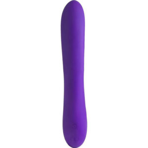 Seeker – Vibrator Punctul G Waterproof cu Striatii, Silicon Premium, mov, 21 cm, Ø 3.5 cm