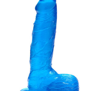 Clear Flavour- Dildo realistic cu ventuza, albastru 19 cm