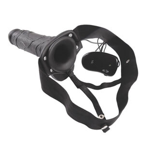 Vibe Real – Strap On cu dildo realistic, cu vibratii, negru