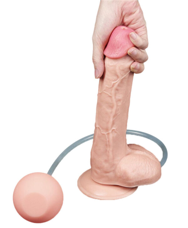 Lovetoy Extreme Squirt - Dildo XXL cu Ejaculare si Ventuza, 25.4 cm, Ø 4.8 cm
