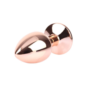 Spark Rose Butt Plug - Dop anal metalic, small, auriu Ø 2,7 cm