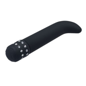 Diamonds Curve – Vibrator Punctul G Waterproof, ABS Premium, negru, 15.2 cm, Ø 2.7 cm
