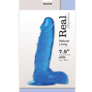 Clear Flavour- Dildo realistic cu ventuza, albastru 19 cm