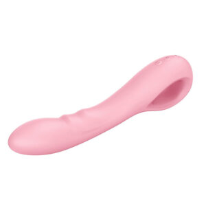Serenity – Vibrator Punctul G Waterproof, Silicon Premium, roz, 16.5 cm, Ø 3.5 cm