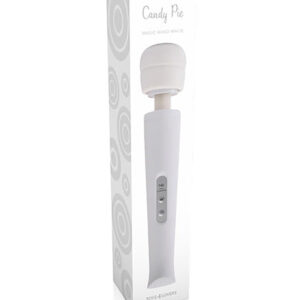 Candy Pie – Vibrator Wand Masaj Waterproof, ABS Premium, Alb