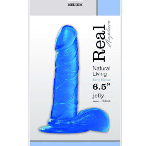 Clear Flavour - Dildo realistic cu ventuza, albastru, 16.5 cm
