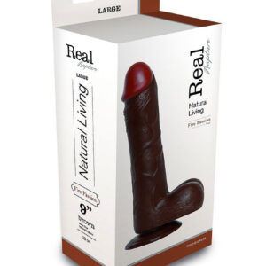 Passion - Dildo XXL cu ventuza, maro, 25 cm