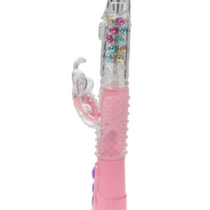 Pink Lady – Vibrator Rabbit Waterproof, Silicon Premium, 28.5 cm, Ø 3.2 cm