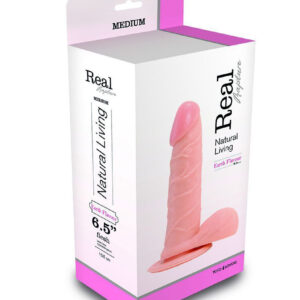Flesh Flavour - Dildo realistic cu ventuza, 17 cm