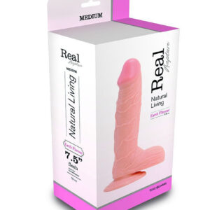 Flesh Flavour - Dildo realistic cu ventuza, 19.5 cm