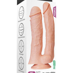 Lovetoy Kameron - Dildo XXL Dublu cu Ventuza, 33 cm, Ø 6.8 cm