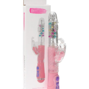 Pink Lady – Vibrator Rabbit Waterproof, Silicon Premium, 28.5 cm, Ø 3.2 cm