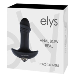 Bow Real Butt Plug - Dop anal din silicon medical, vibrator, forma de T