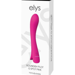 Roundish Plot – Vibrator Punctul G Waterproof, Silicon Premium, roz, 20 cm, Ø 3.5 cm