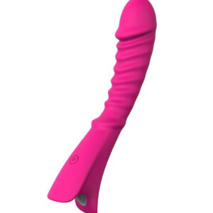 Real Wave – Vibrator Punctul G Waterproof, Silicon Premium, roz, 20 cm, Ø 3.5 cm