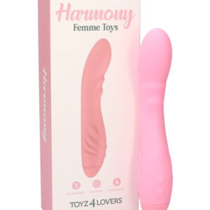 Harmony – Vibrator Punctul G Waterproof, Silicon Premium, roz, 20 cm, Ø 3.5 cm