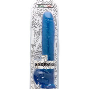 Golia - Dildo XXL cu ventuza, albastru transparent, 41 cm