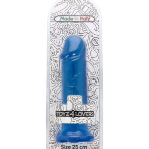 Jelly Leone - Dildo XXL cu ventuza, albastru transparent, 25 cm