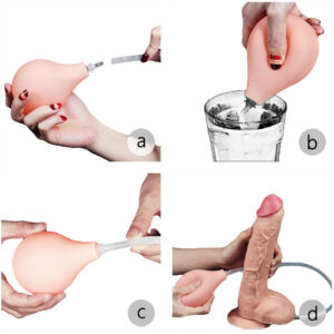 Lovetoy Extreme Squirt - Dildo XXL cu Ejaculare si Ventuza, 25.4 cm, Ø 4.8 cm