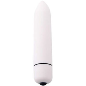 Bullet Love – Mini Vibrator Clitoris Waterproof, ABS Premium, alb, 9 cm, Ø 2 cm