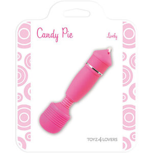 Candy Pie – Mini Vibrator Clitoris Waterproof, ABS Premium, roz, 15 cm, Ø 3.5 cm