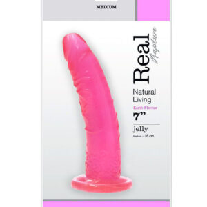 Dong - Dildo realistic cu ventuza, roz transparent, 18 cm