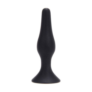 Bottle Butt Plug - Dop anal silicon, small, negru