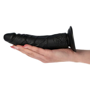 Clemente- Dildo realistic cu ventuza, negru, 21 cm