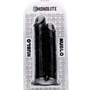 Nublo Extreme - Dildo dublu XXL cu ventuza, negru, 27 cm